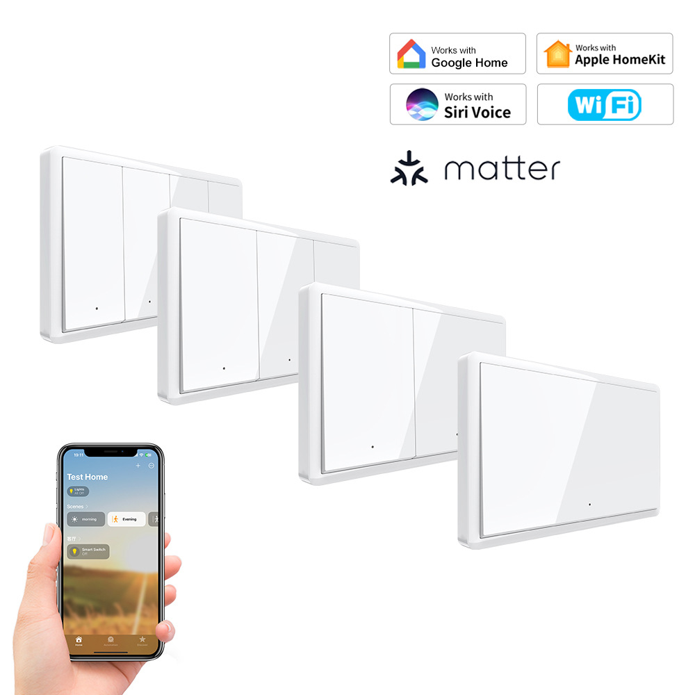 Matter+WIFI magnetic hold, single fire, zero fire, US-spec push-button switch, Homekit direct connection, Tuya APP direct connection details Picture