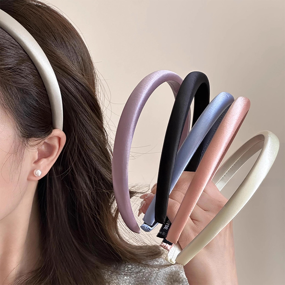 外出百搭缎面发箍女2025新款夏天洗脸头箍高级感洋气时尚压发头饰