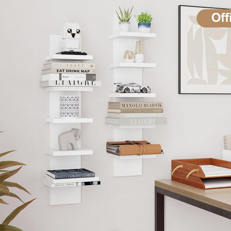 Cross-border wall-mounted multi-layer bracket home decoration storage rack, living room layer storage rack, partition rack details Picture