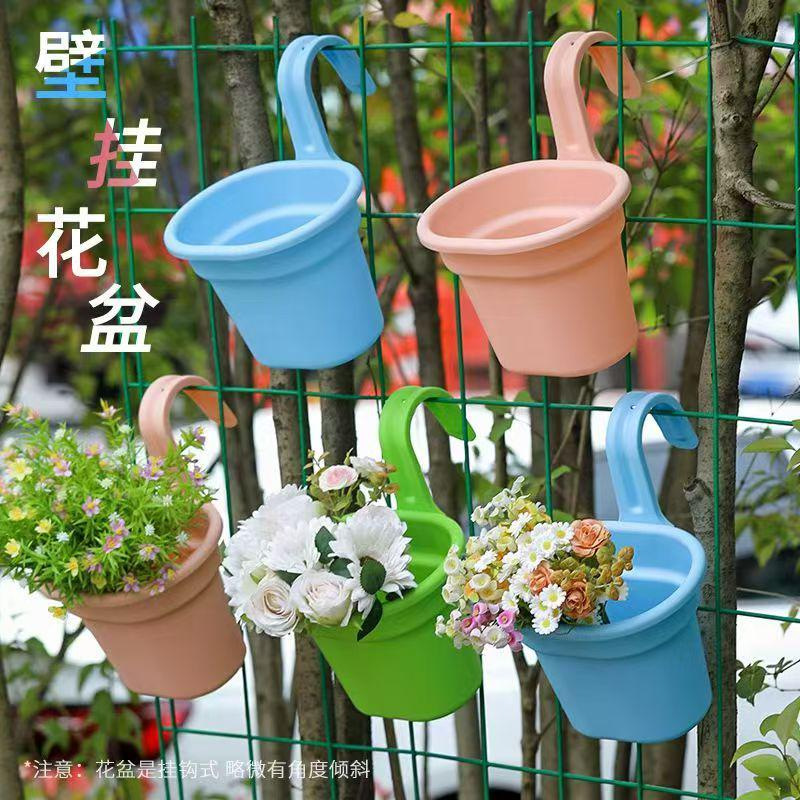塑料可拼接花支架花盆挂钩绿植绿萝花盆墙面吊篮储水壁挂花盆