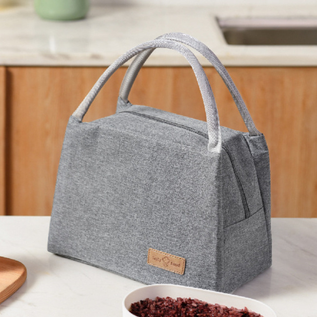 蓓恋手提保温袋手拎加厚便当包阳离子学生饭盒袋大容量上班午餐包