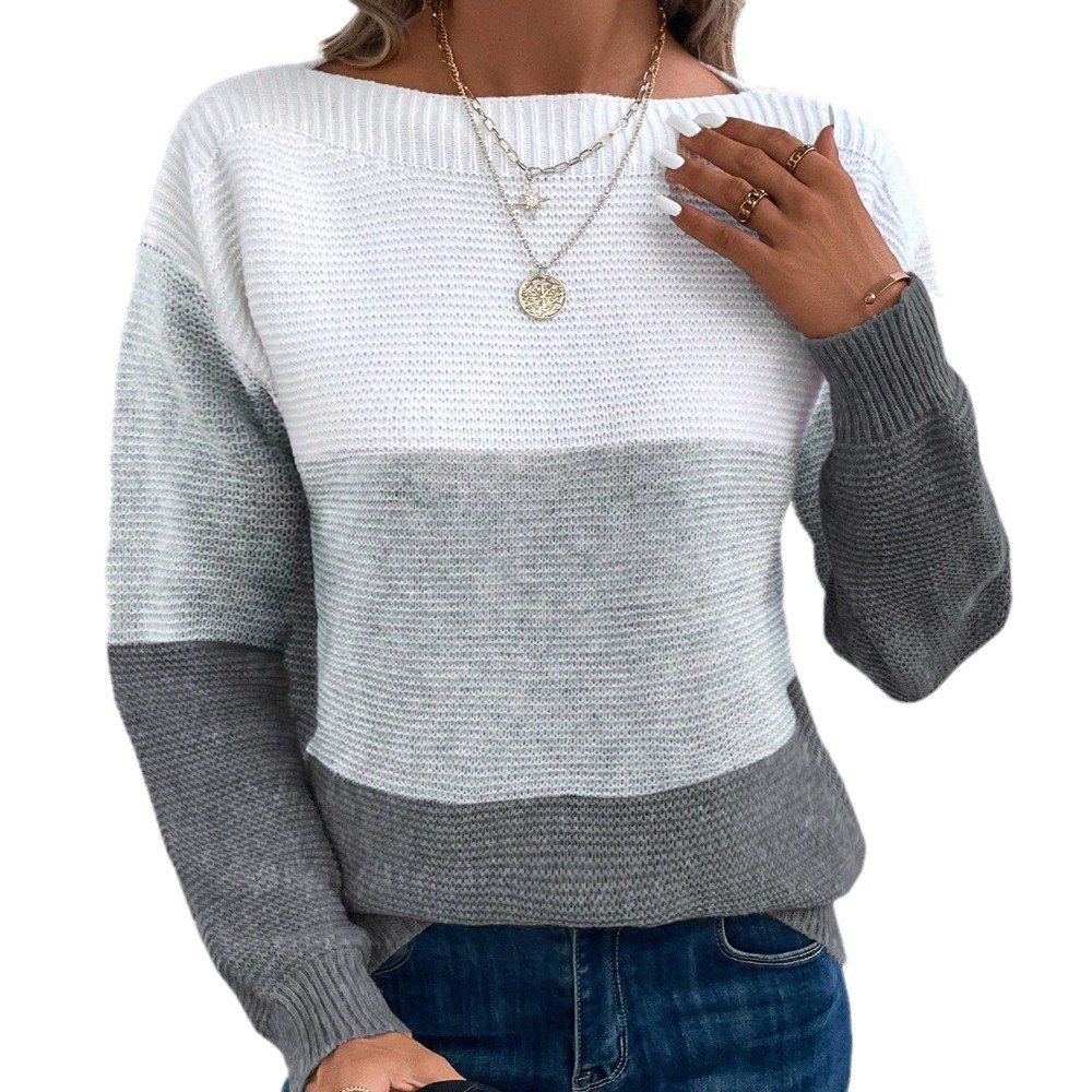 In-stock sweaters in various colors, Amazon's best-selling cross-border women's knitwear, loose and thick tops for autumn and winter Item Picture