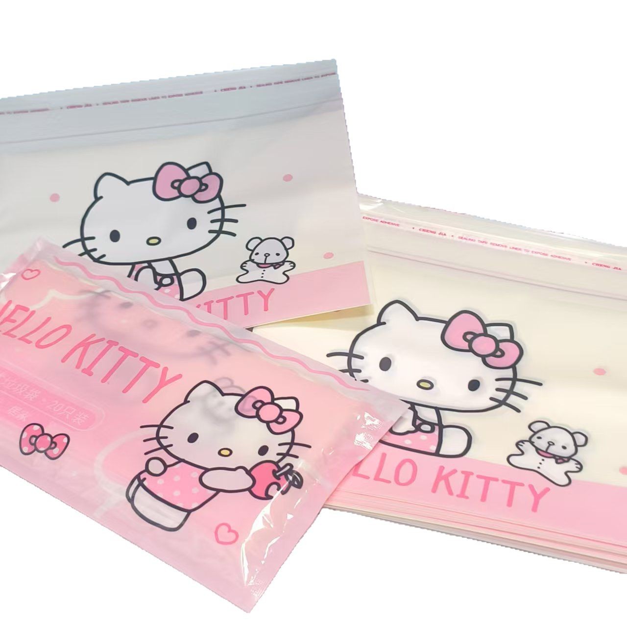 Sanrio genuine car garbage bags, portable thickened, cute cartoon self-adhesive multi-functional desktop bags wholesale Item Picture