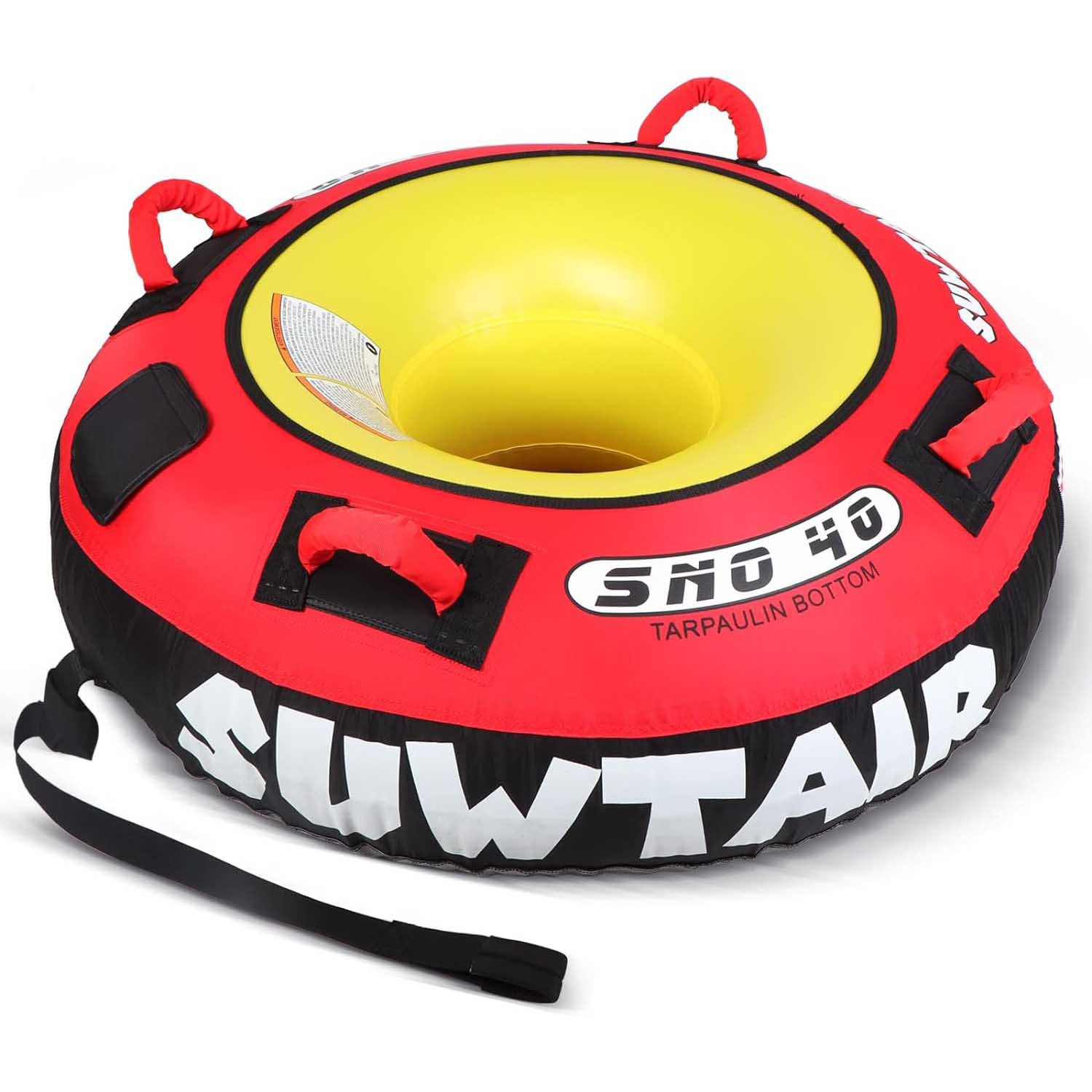 Cross-border water towing ring, PVC inflatable belt with fabric cover, water towing boat, double yacht, speedboat, rowing towing tube Item Picture
