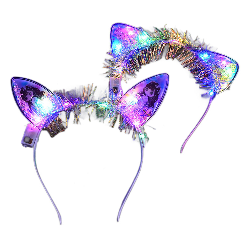 LED flashing sand headwear, kindergarten performance accessories, Valentine's Day street stall toys, glowing ear headbands Item Picture