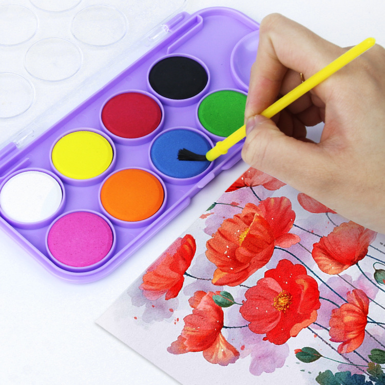 Yalong Cross-border's best-selling 8-color watercolor student art supplies and children's watercolor painting sets Item Picture