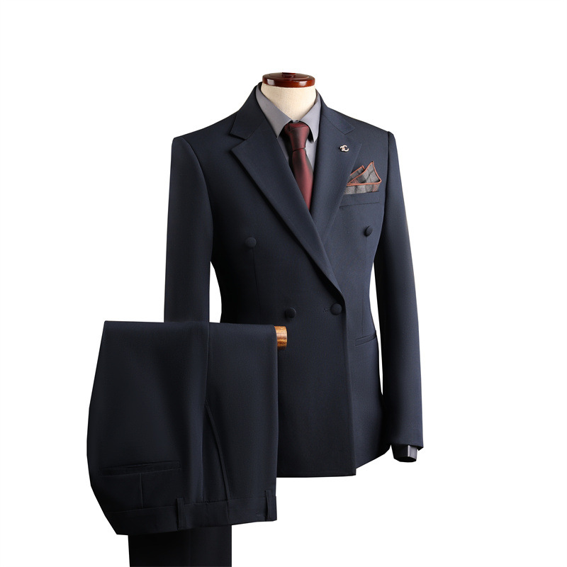 男士西服套装韩版正装咖色休闲商务新郎结婚伴郎服婚礼西装男装白底实物图