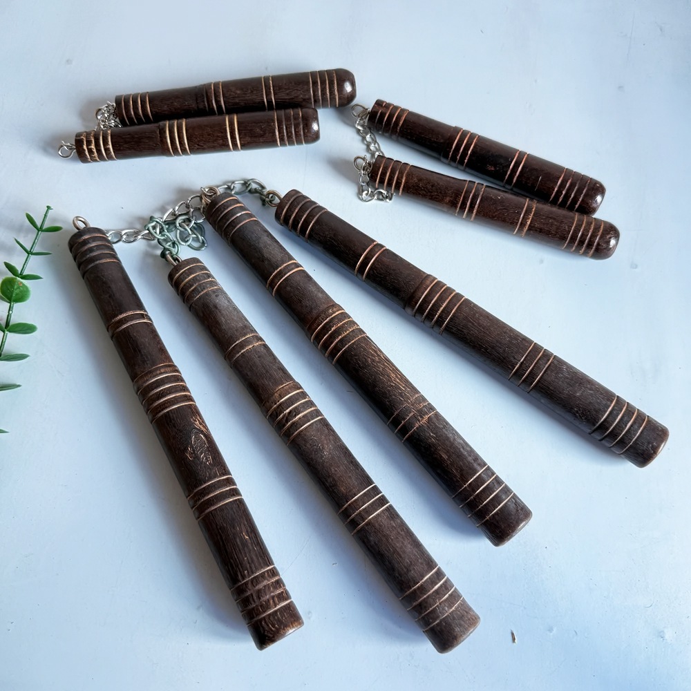 实木双节棍木质大号二截棍儿童小礼品初学者武术练习用品跨境热销