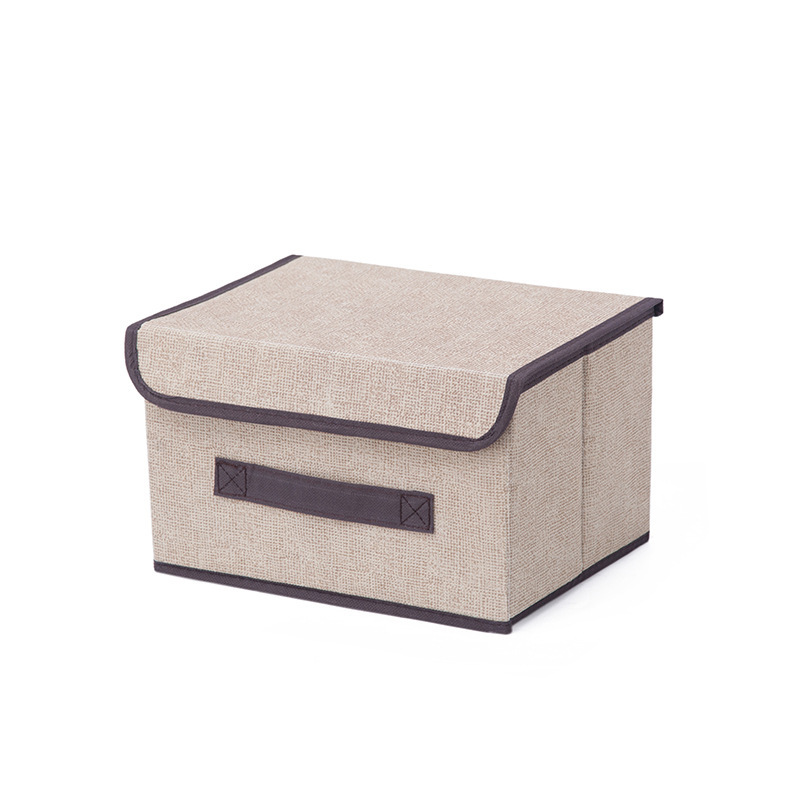 Fabric foldable clothes dust-proof storage box, miscellaneous toys storage box, wardrobe organizing storage box, large size with lid Item Picture