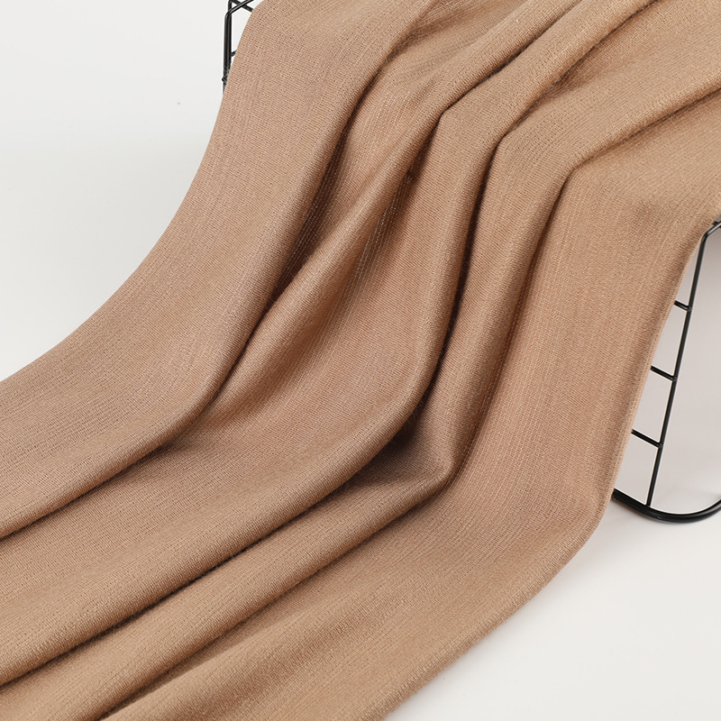 210g腈纶加热羊毛罗马布面料美丽诺羊毛秋冬保暖内衣打底衫面料细节图