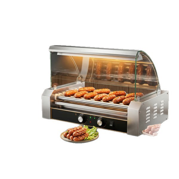 Wholesale of new national standard commercial sausage grilling machines, fully automatic dual-temperature and dual-control sausage machines, and hot dog machines for convenience store stalls Item Picture
