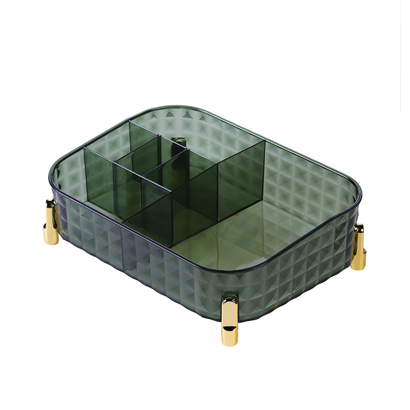 Light luxury cosmetics storage box, desktop transparent cosmetics storage box, storage and organization box, storage basket, shelf Item Picture
