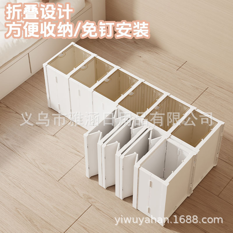 鞋子/塑料全透明鞋盒/亚克力置物架柜/洗衣篮/床底收纳箱细节图