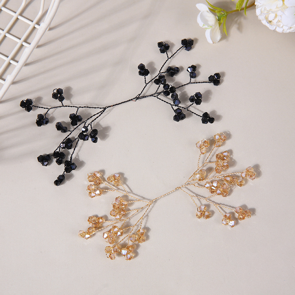 Handcrafted silk, crystal, beaded, copper wire, branches, leaves, ancient-style hair and headwear accessories, woven three-dimensional accessories from the manufacturer