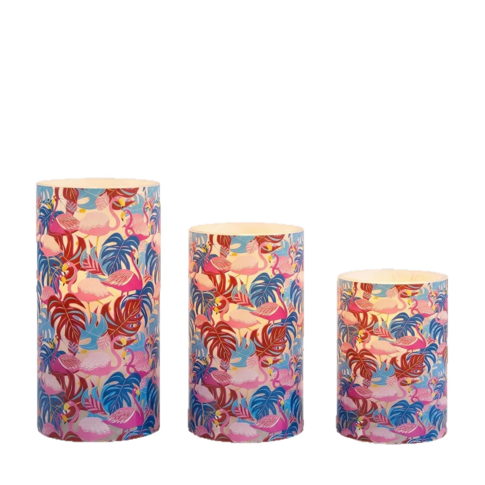 Uv-printed new crane replaceable pattern luminous decorative candle 7.5 electronic candle factory direct sales Item Picture