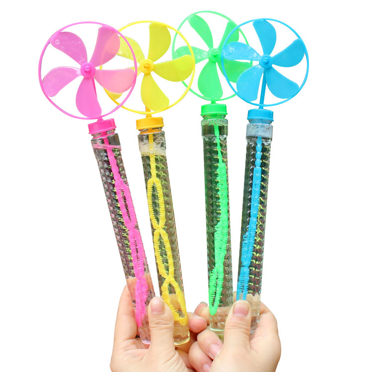 Children's windmills, bubble blowers, toys, bubble makers, park street vending toys, bubble blowers, liquid for ground promotion, small gifts Item Picture