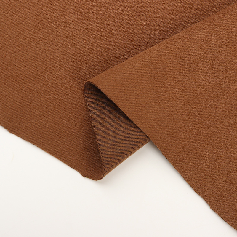 工厂420g新星空大斜纹双面毛绒布双色厚实裤子呢大衣双面拉毛布产品图