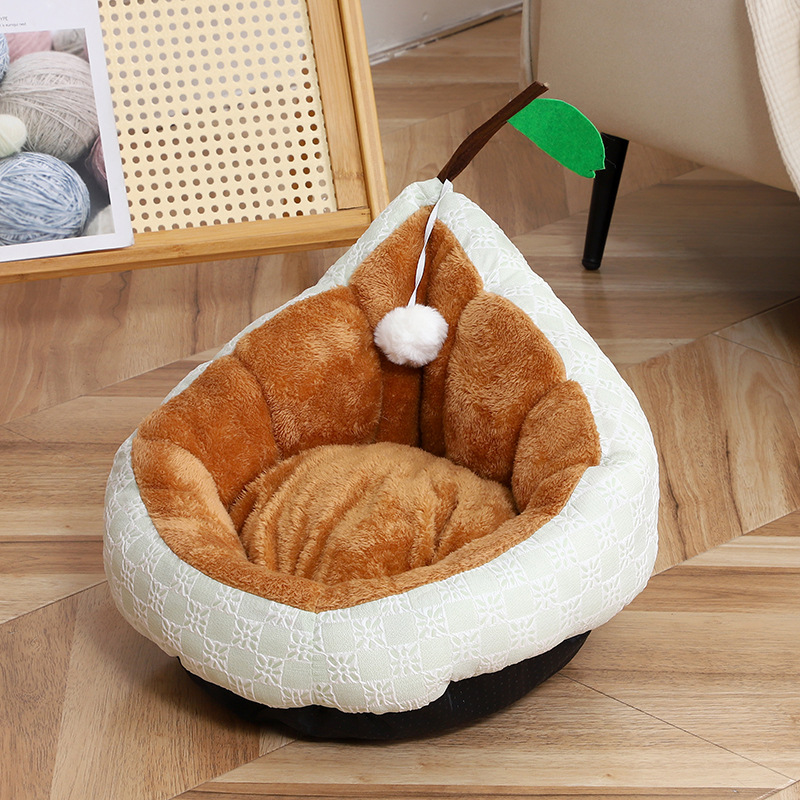 Wholesale of new Arctic velvet backrest pointed corner nests, soft, comfortable and warm sleeping beds, thickened pet small sofas details Picture