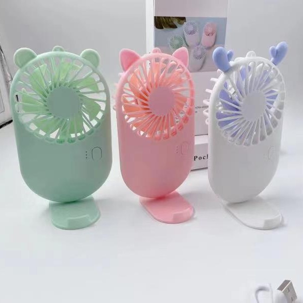 usb口袋小风扇迷你电风扇便捷静音随身桌面充电款手持小风扇批发