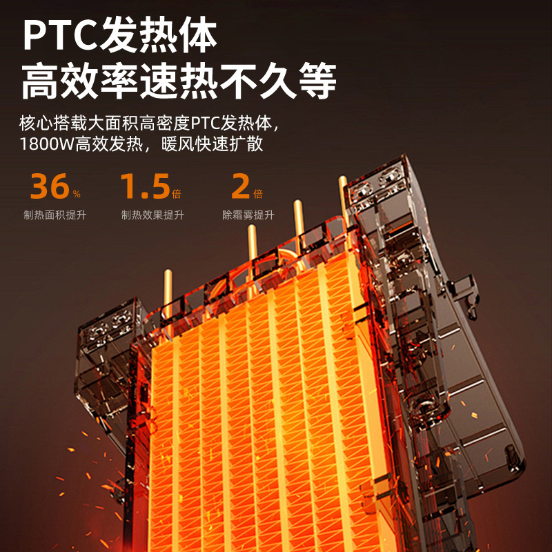 车载暖风机汽车用取暖器便捷式加热器汽车除霜除雾器车内电暖器细节图