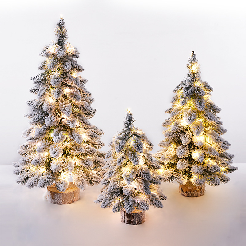 Feliz navidad pequeño árbol flocado mini árbol de navidad árbol caído árbol de navidad de mesa Specification image