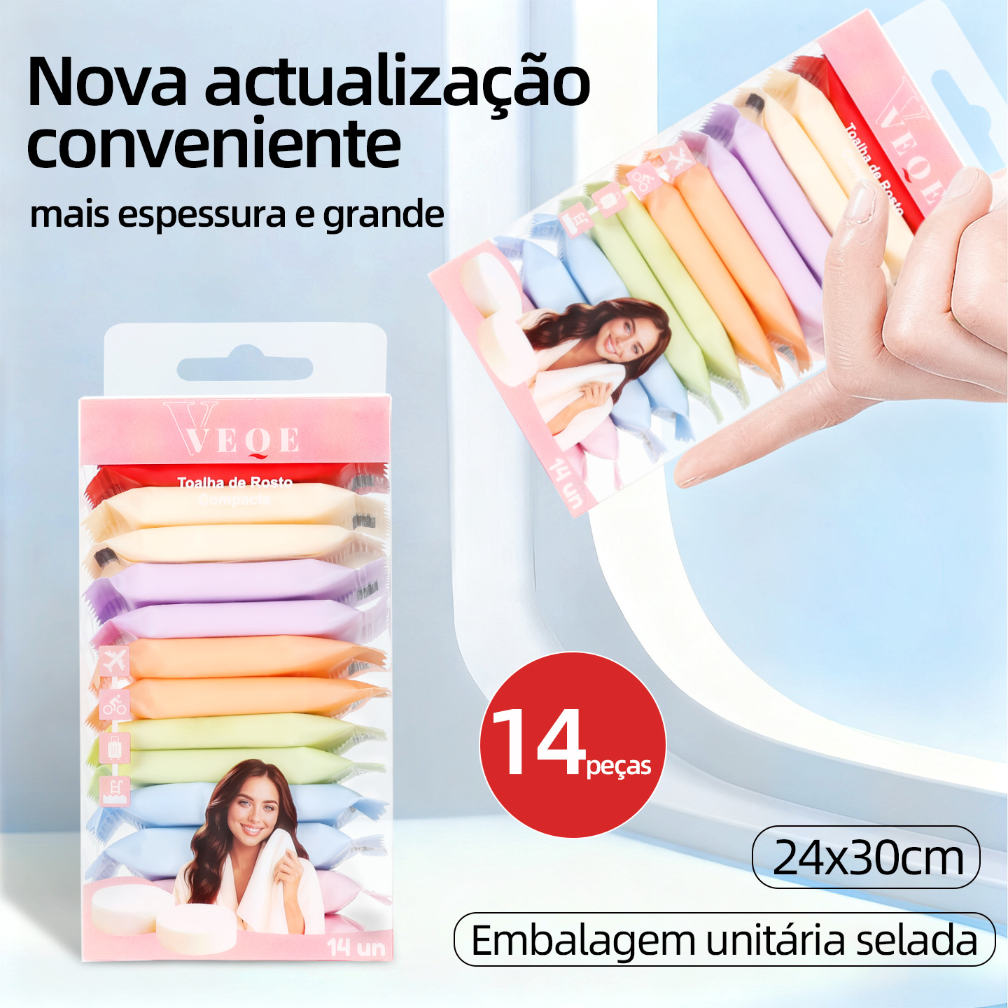 外贸盒装一次性压缩毛巾旅行加厚款便携压缩毛巾卸妆小方巾洗脸巾