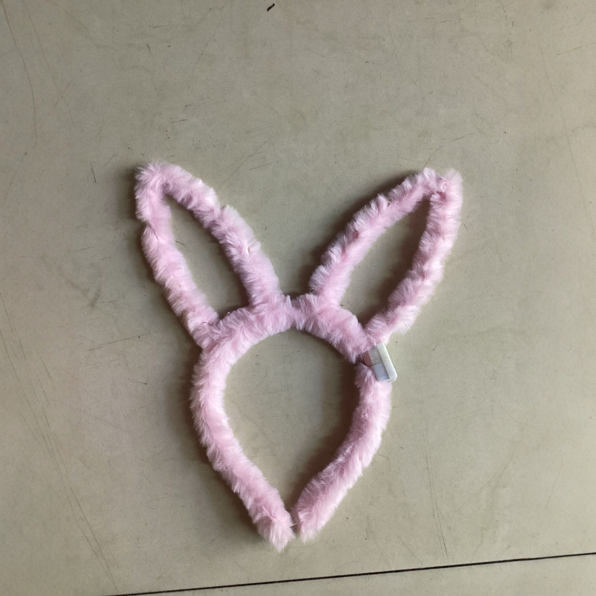 New 14-lamp long-haired rabbit ear headband led plush luminous toy, flashing headband performance hair accessory concert details Picture