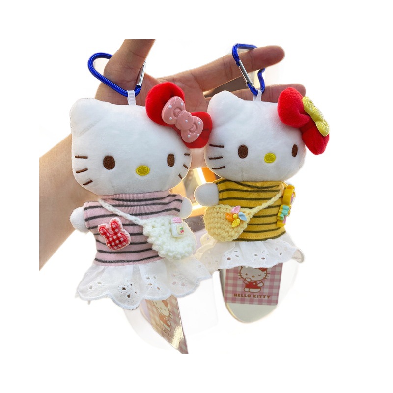 【 Genuine 】 New original hellokitty small pendant plush doll kt figurine secondary creation bag pendant Item Picture