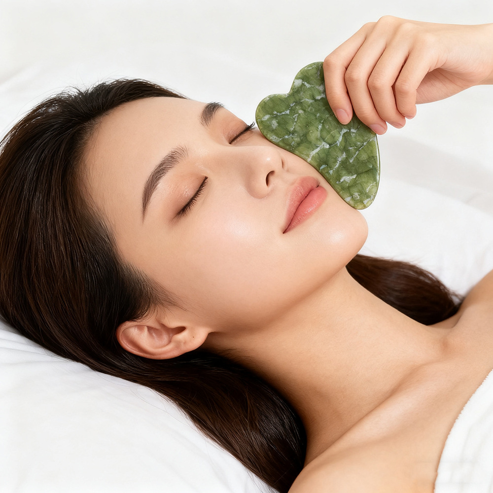 天然玉石美容板眼部面部刮板全身按摩器SPA沙龙工具经络按摩器材美容院刮痧板居家个人皮肤护理工具