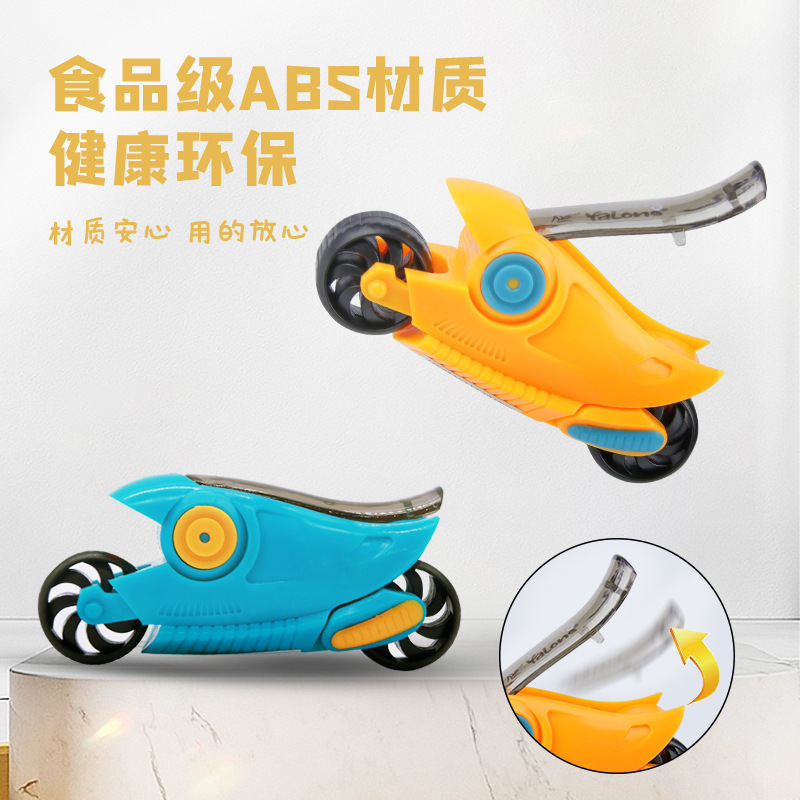 雅隆跨境卡通学生学习卷笔小汽车系列造型削笔器带橡皮创意定制产品图