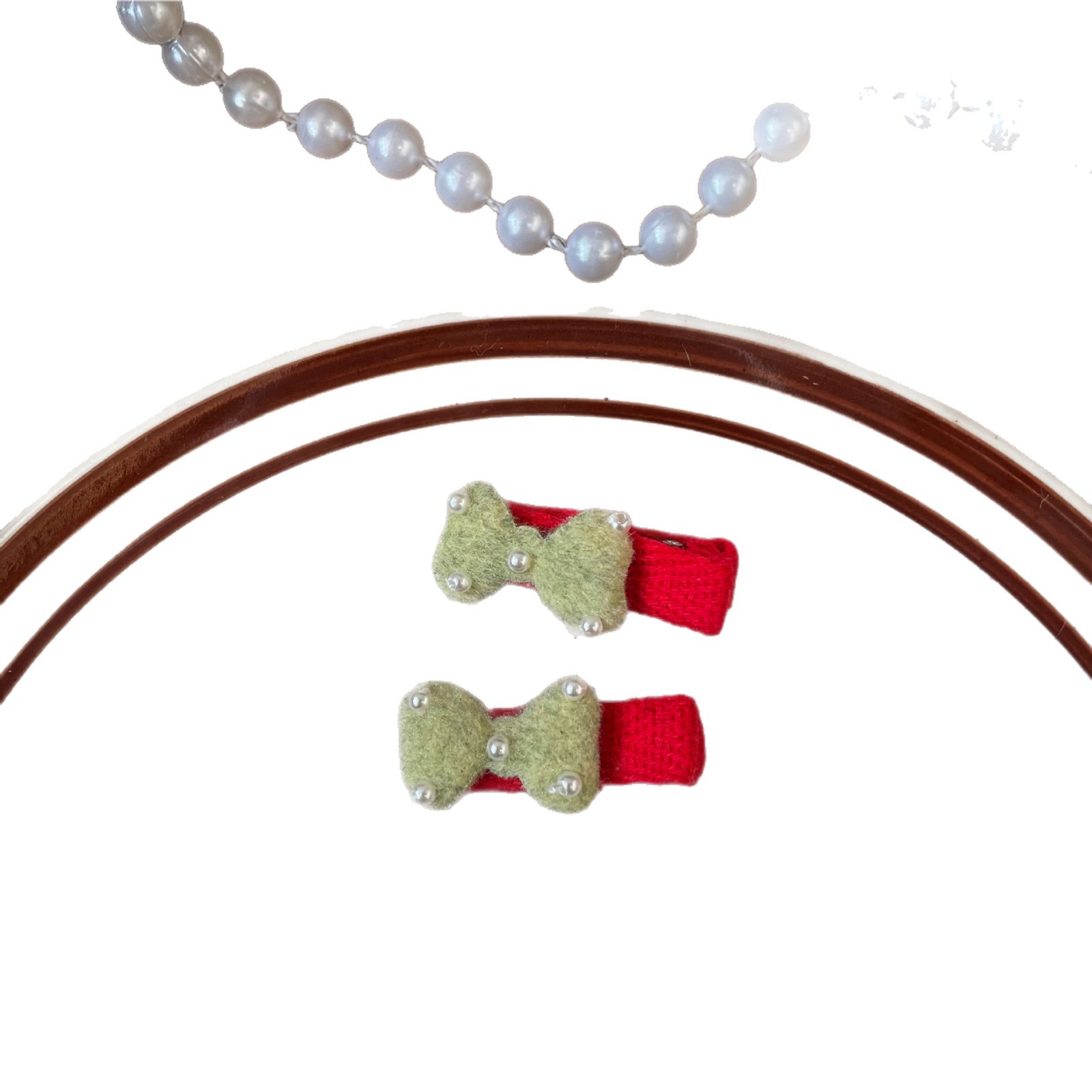 New Korean-style colorful dopamine cartoon hair clips, handcrafted fabric children's side broken hair bangs clips, all-inclusive hair accessories rabbit ear bow style with exquisite decorations, colorful knitted hair clips, sweet and energetic, suitable for soft girls' sweet outfits Item Picture