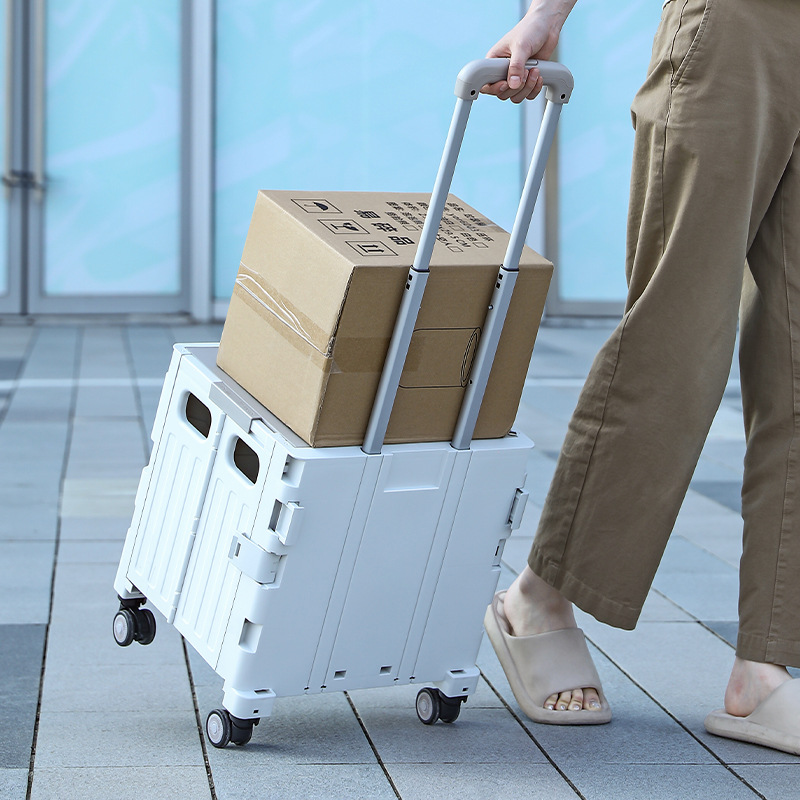 Grocery shopping cart, folding shopping cart, light and portable climbing trolley, trailer, small trolley, express delivery trolley details Picture