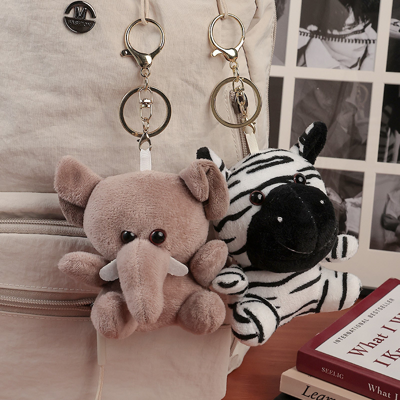 Cross-border exclusive plush toy customization, Animal World Tiger and hippopotamus pendant toys, wholesale in Yiwu keyWords details Picture