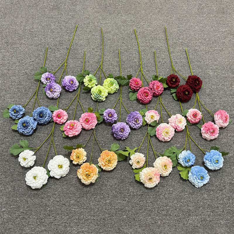 仿真花DIY发饰配件/假花/5朵塑膠花/仿真花/假花批发产品图