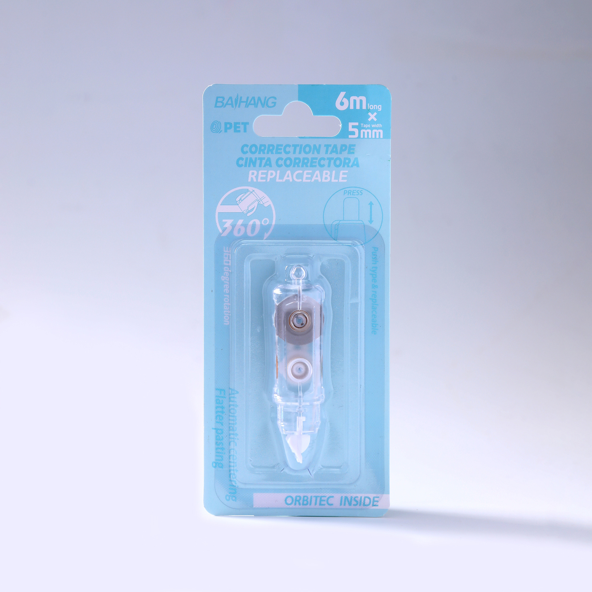 Cross-border correction tape, new pen-shaped mini portable correction tape, silent, smooth and shock-resistant error correction tape, wholesale correction tape Specification image