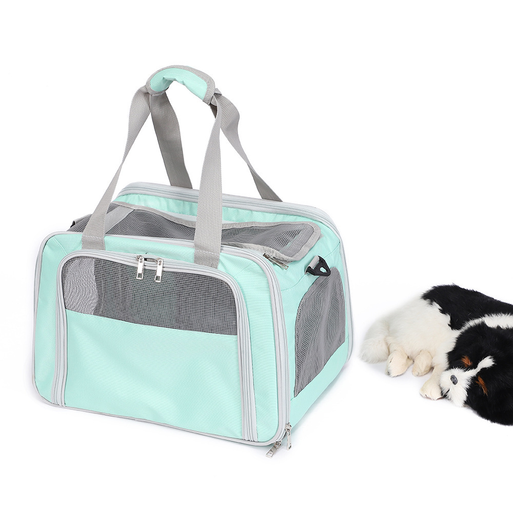 Lightweight Oxford cloth pet handbag, portable single-shoulder hand-carry cat and dog pet bag, breathable cat pet backpack