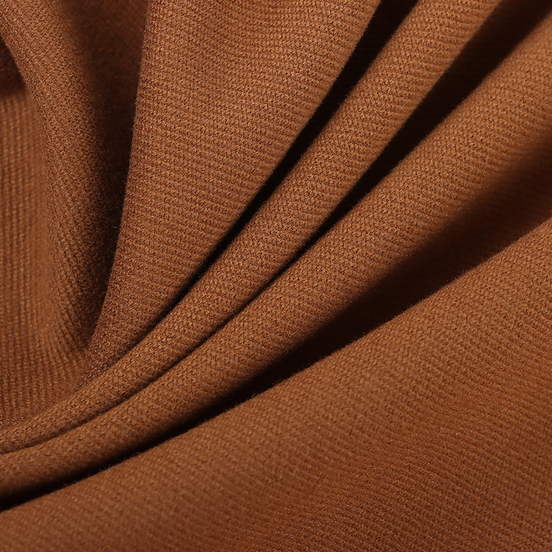 工厂420g新星空大斜纹双面毛绒布双色厚实裤子呢大衣双面拉毛布细节图