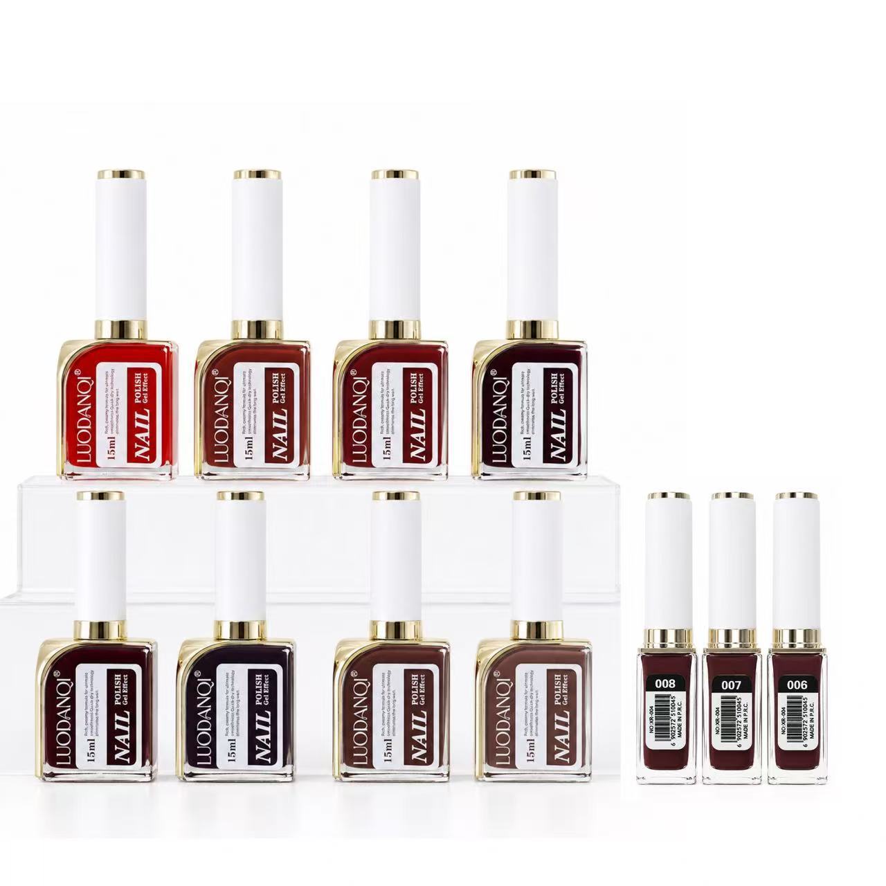 The new nail polish, a luxurious red series of high-end 8-color nail care products, is exclusively available in stock from the factory details Picture