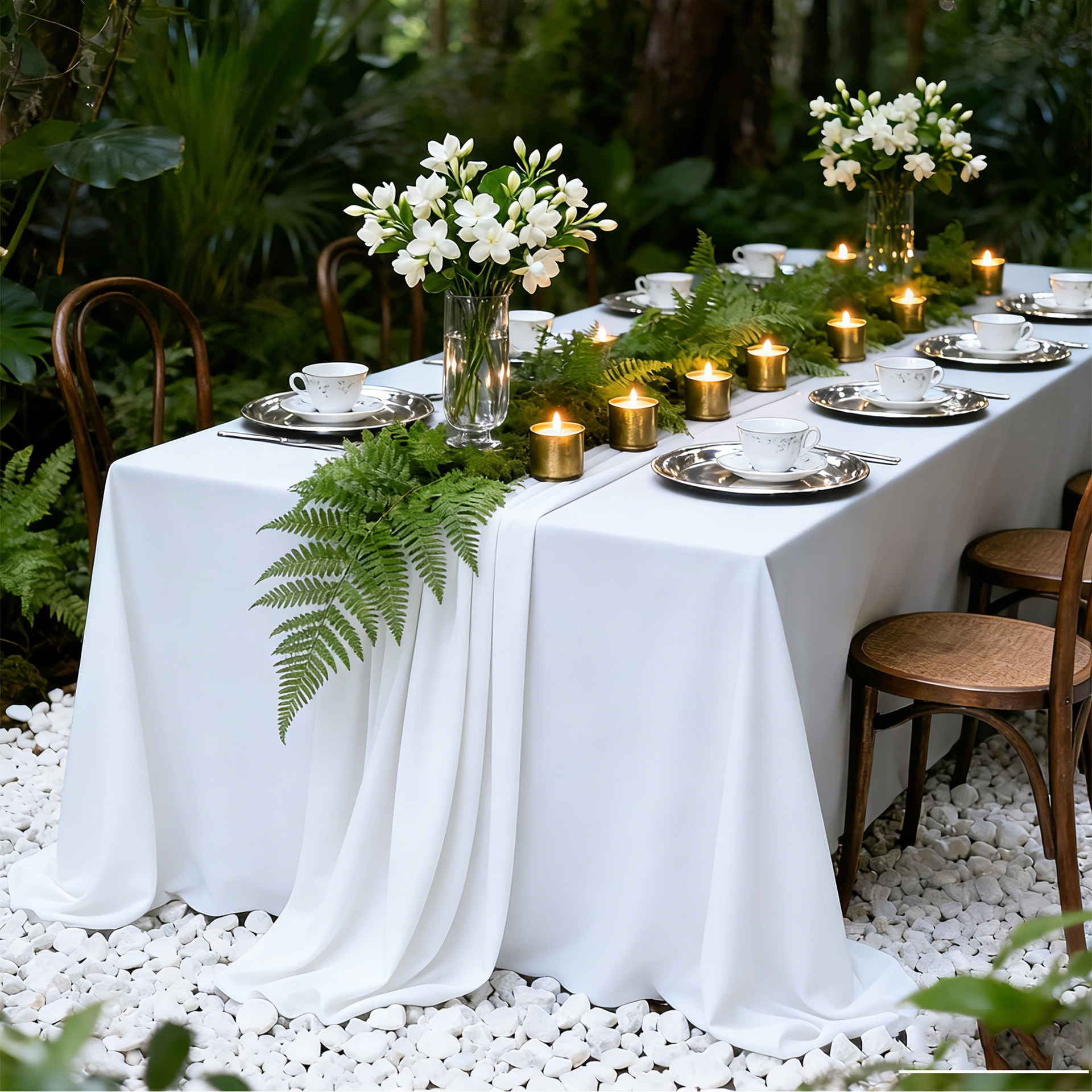 桌布高级感白色法式氛围感会议专用长方形酒店防水拍照台布