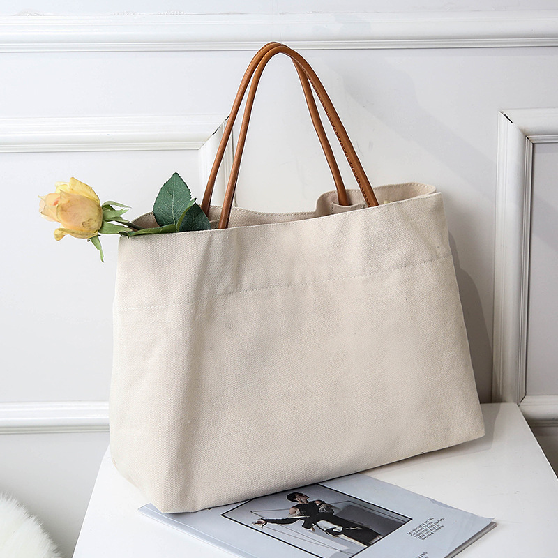 Cross-Border Canvas Bag In Ins Style, Large-Capacity Canvas Bag, Shopping Bag, Storage, Fashionable Crossbody, Simple Canvas Bag, Canvas Bag, Handbag, Simple Canvas Bag