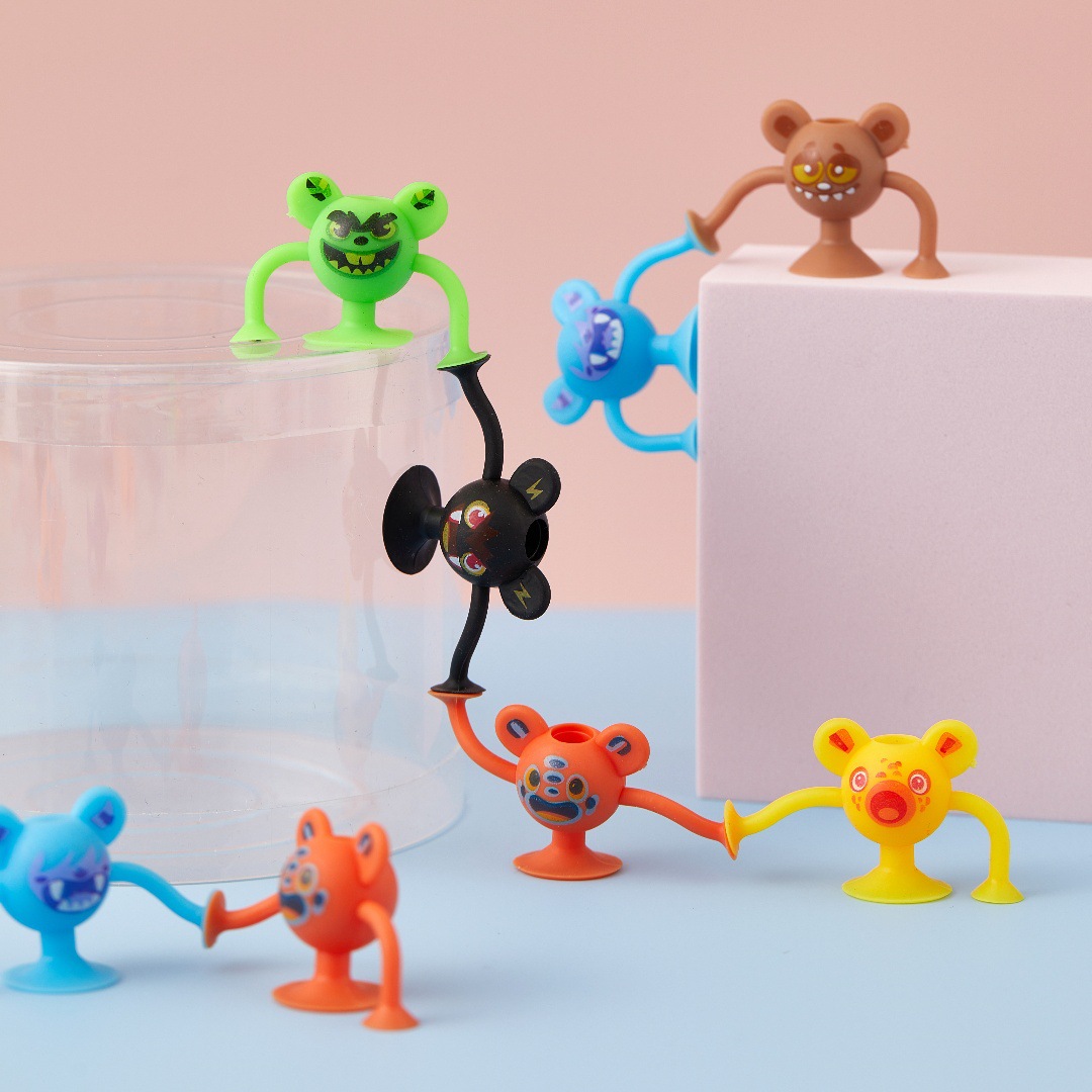 Colorful cartoon monster 3D printed gyroscope toy Kneading Fun capsule Gacha Specification image
