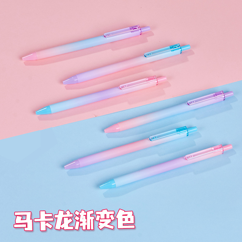 Wholesale in stock: Smooth oil pen with a jumping 598EMINI head, gradient color heat transfer oil pen details Picture