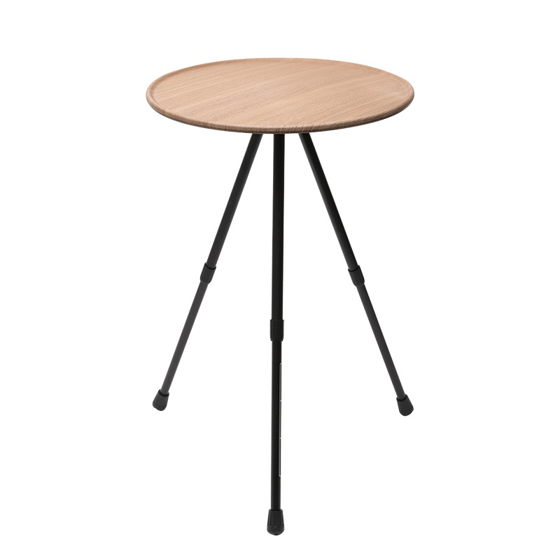 Negro madera trípode mesa de centro redonda conjunto de tres piezas moderno minimalista multifuncional sala de estar mesa de centro chapa de piedra Item Picture