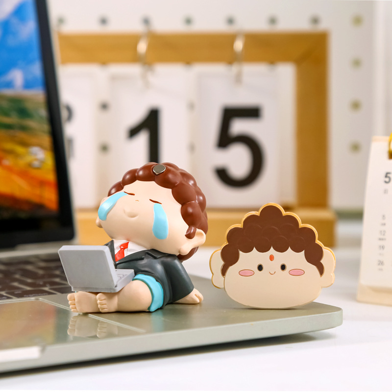 Little Buddha Creative Blind Box, National Trend style figurine, Good Luck Resin ornament, office desk blind box ornament wholesale Specification image