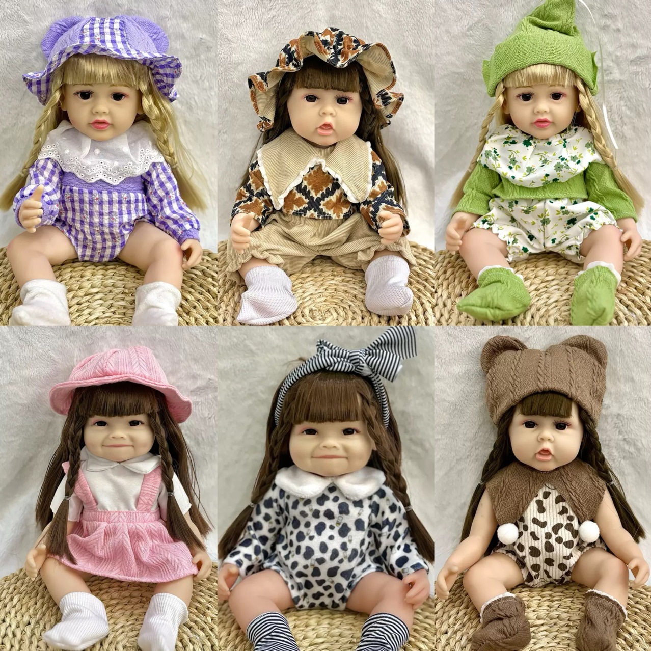 Cross-border bestseller stock: 30CM realistic baby doll toys, soft vinyl for baby girls, rebirth baby training