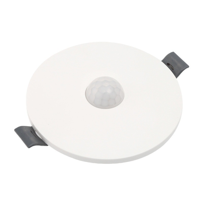 吸顶嵌入式雷达感应延时开关家用工程光控开关红外智能感应开关白底实物图