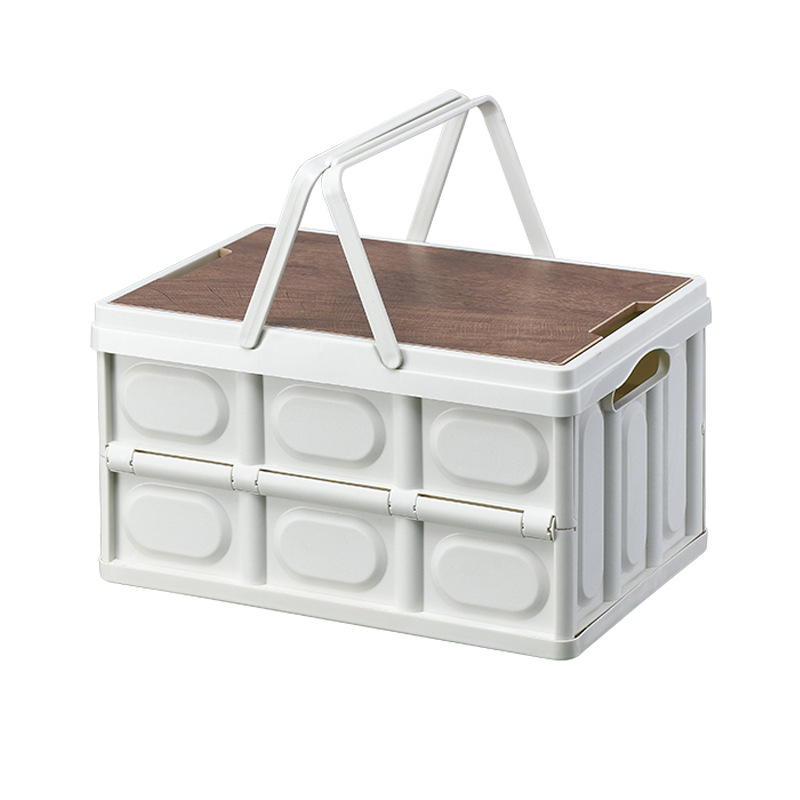 Outdoor camping storage box, hand-held folding box, camping organization box, clothing storage box, storage box, large picnic box Item Picture
