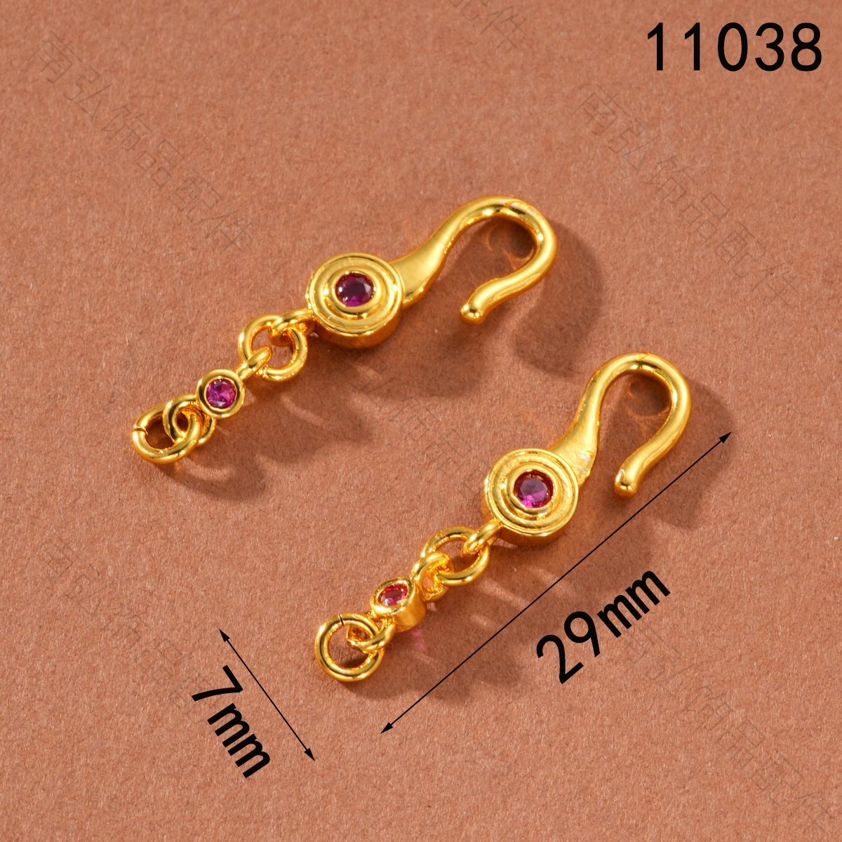 Ancient-style Vietnamese sand gold color-preserving rose large spacer beads high-end DIY bracelet necklace jewelry accessories Specification image