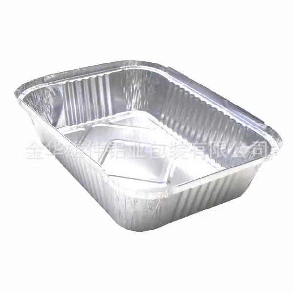 Factory direct sales of disposable takeout packaging tin foil boxes, outdoor barbecue aluminum foil lunch boxes, eco-friendly choice barbecue plates details Picture