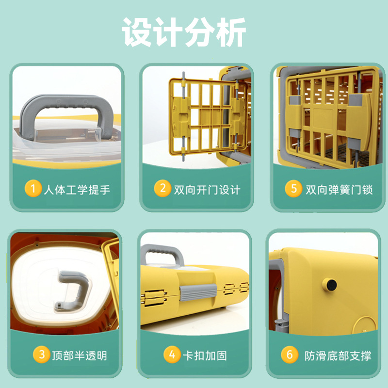 手提狗笼外出宠物航空箱折叠猫窝代发便携透气宠物车载包跨境爆款产品图